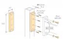 川口技研　物干取付パーツ　面付パーツ　HP-8B