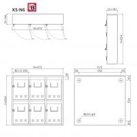 SONIA 公団型 集合用ポスト KS-N6   6戸用　前入れ前出し ステンレス製